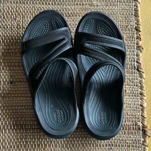 Black Crocs Slide Sandals